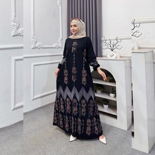 (S M L XL XXL) Gamis Rayon Twill Gamis Twill Motif MALAMAN