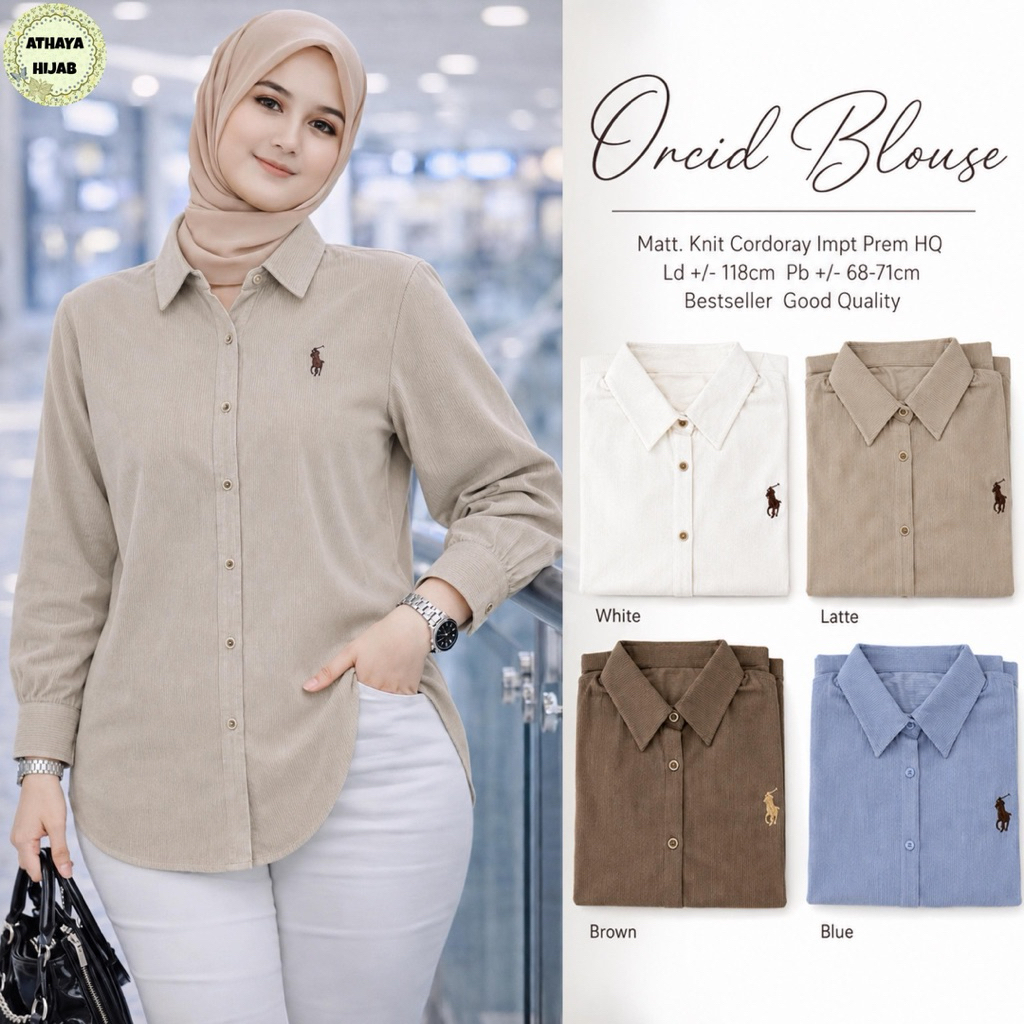 Orcid Blouse Womens Top by Athaya Realpict
