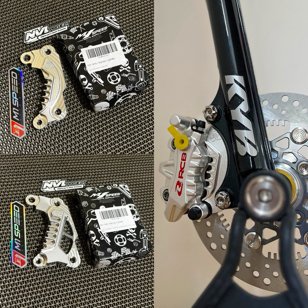 RCB S26 pnp caliper bracket mio smile / mio soul / KYB Mio Disc 220 260 mm M1Speed