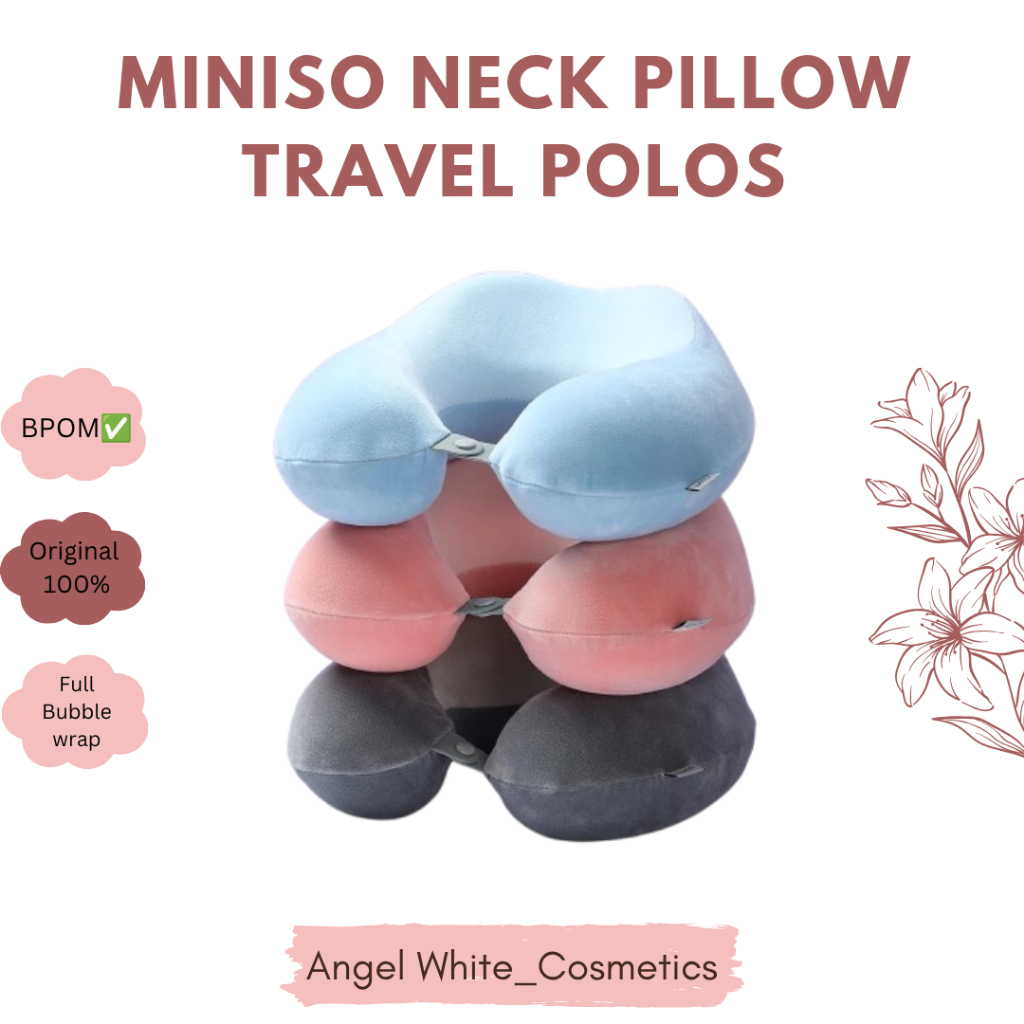 MINISO หมอนรองคอรูปตัว U หมอนรองคอสําหรับผู้ใหญ่ หมอน Nap หมอนหรูหรา เมมโมรี่โฟม หมอนรองคอสําหรับเดิ