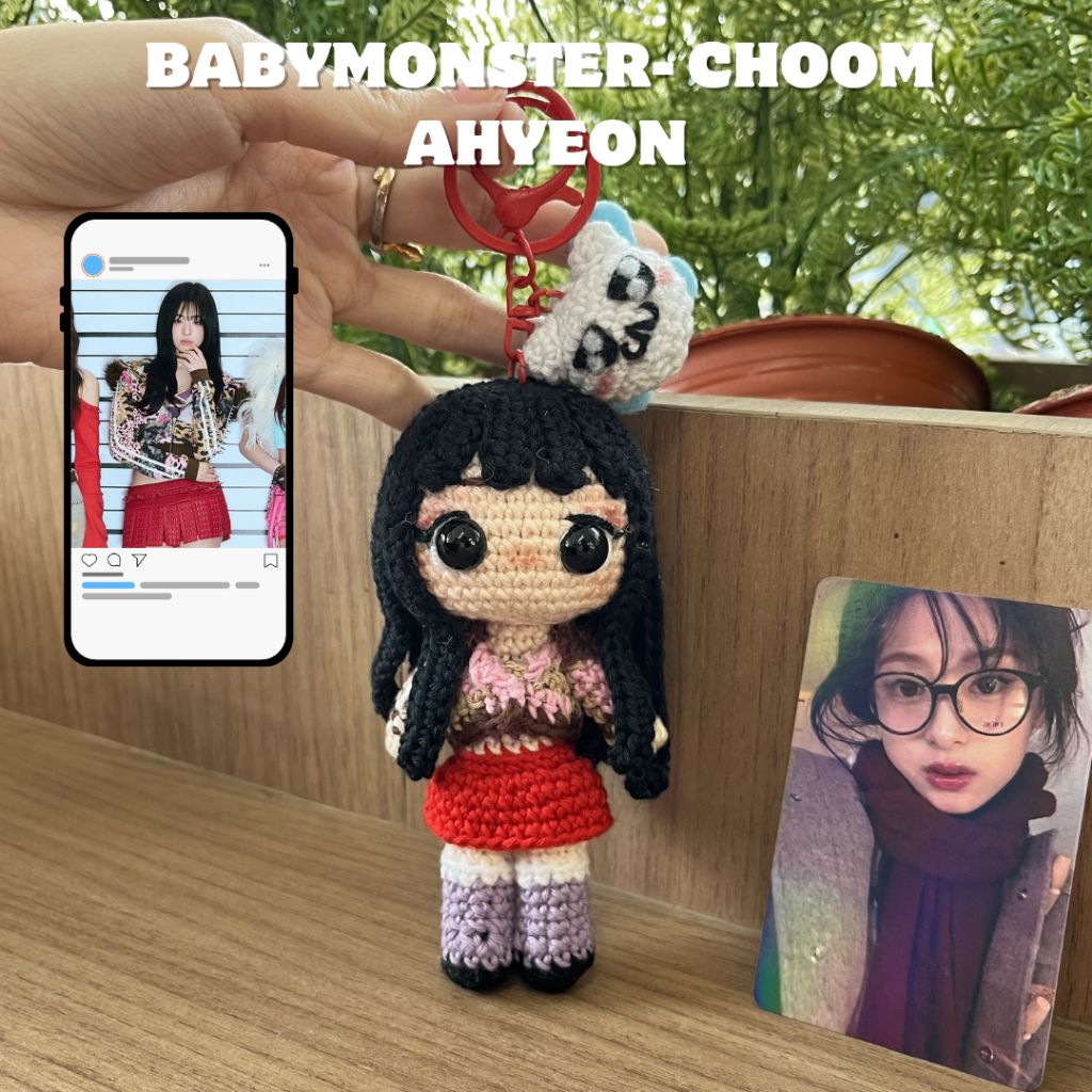 BABYMONSTER / AHYEON / BABYMONSTER CROCHET DOLL / AHYEON CROCHET DOLL / BAEMON / BABYMONSTER CHOOM