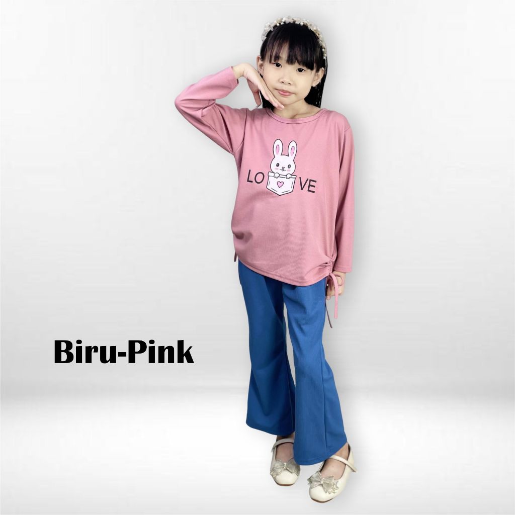 CKids ชุดกางเกง Cutbray Girls พร้อม Bunny Love Motif