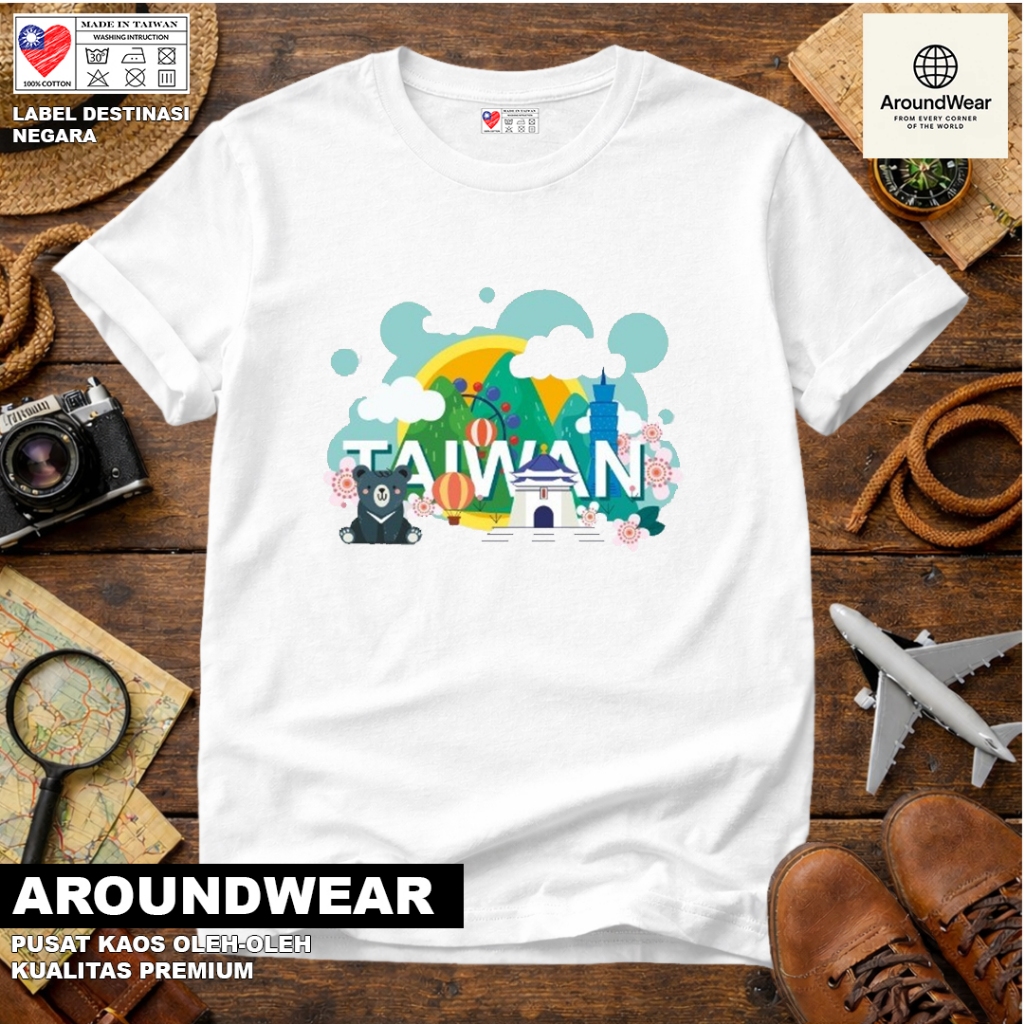 เสื้อยืดโดย TAIWAN TAIPEI ใหม่ TAIPEI USING STATE TAGSAL COTTON 30S SOUVENIR ของขวัญพรีเมี่ยม