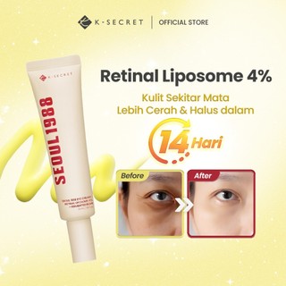[BEST SELLING] K-SECRET SEOUL 1988 Eye Cream Retinal Liposome 4% + Fermented Bean - 30ml | Atasi Mata Panda & Kerutan Garis Halus Mengencangkan, Meratakan Tekstur Kulit, Anti Penuaan