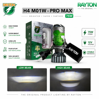 RAYTON - ORIGINAL  MINI LED PROJECTOR H4 M01W PRO MAX RTD RAYTON BLUELENS MOBIL MOTOR HEADLIGHT HEADLAMP BILED MATRIX