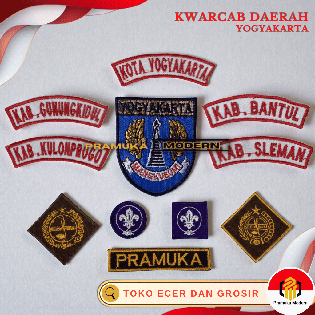 ยอทริบิวต์ลูกเสือ Patch kwarda kwarcab se YOGYAKARTA / งานปัก DIY