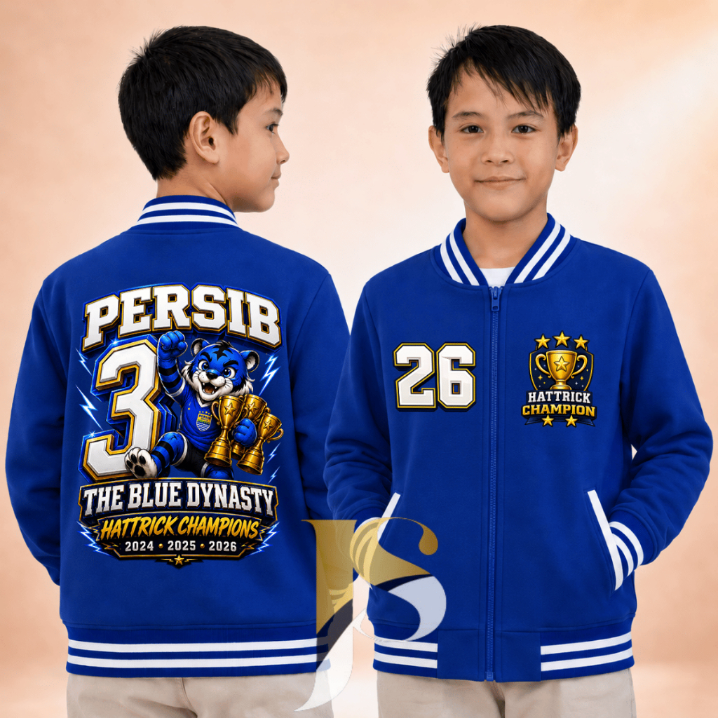 LIMITED EDITION เสื้อแจ็คเก็ต Persib สําหรับเด็กชายและเด็กหญิง อายุ 2-13 ปี Varsity Zipper รุ่น Pers