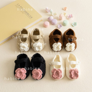 Sepatu Bayi Rajut Handmade Motif Bunga 0-1 Tahun Baby Prewalker