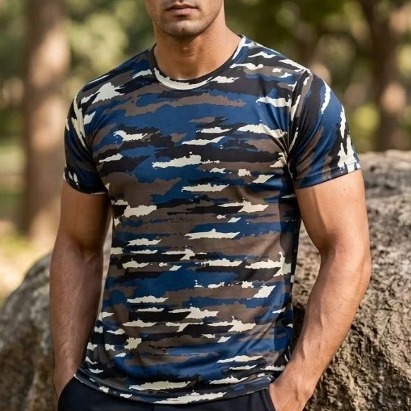 เสื้อยืด TNI AL CAMO KRI SHORT CAMO