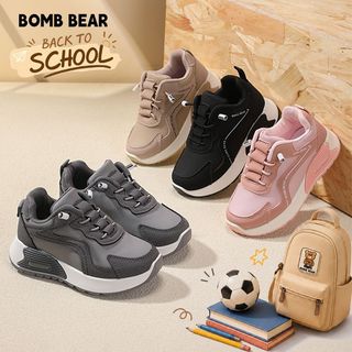 Bomb Bear Sepatu Sneakers Anak Laki Laki Back to School TK SD Hitam Sporty Anti Slip YN-XYY6308