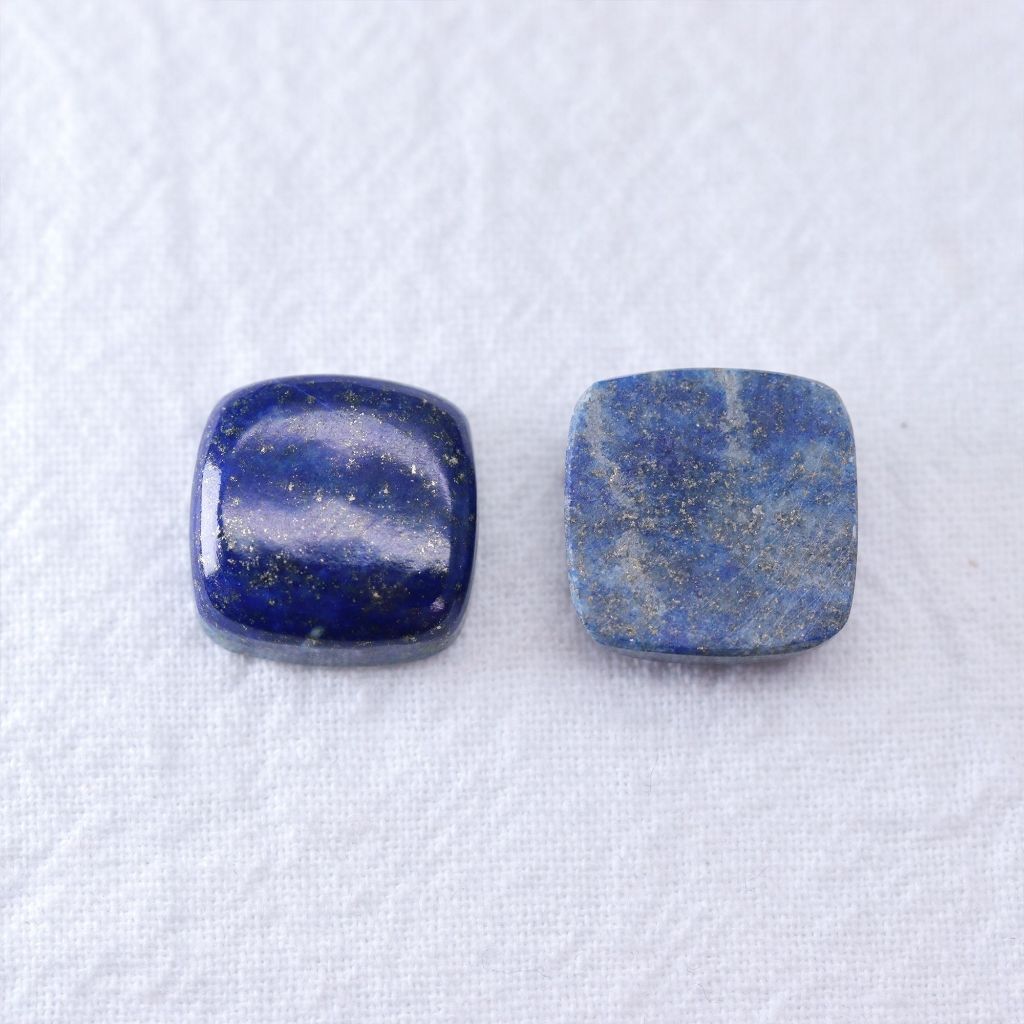 Natural Lapis Lazuli Cabochon 10MM Premium AAA สําหรับแหวนและจี้