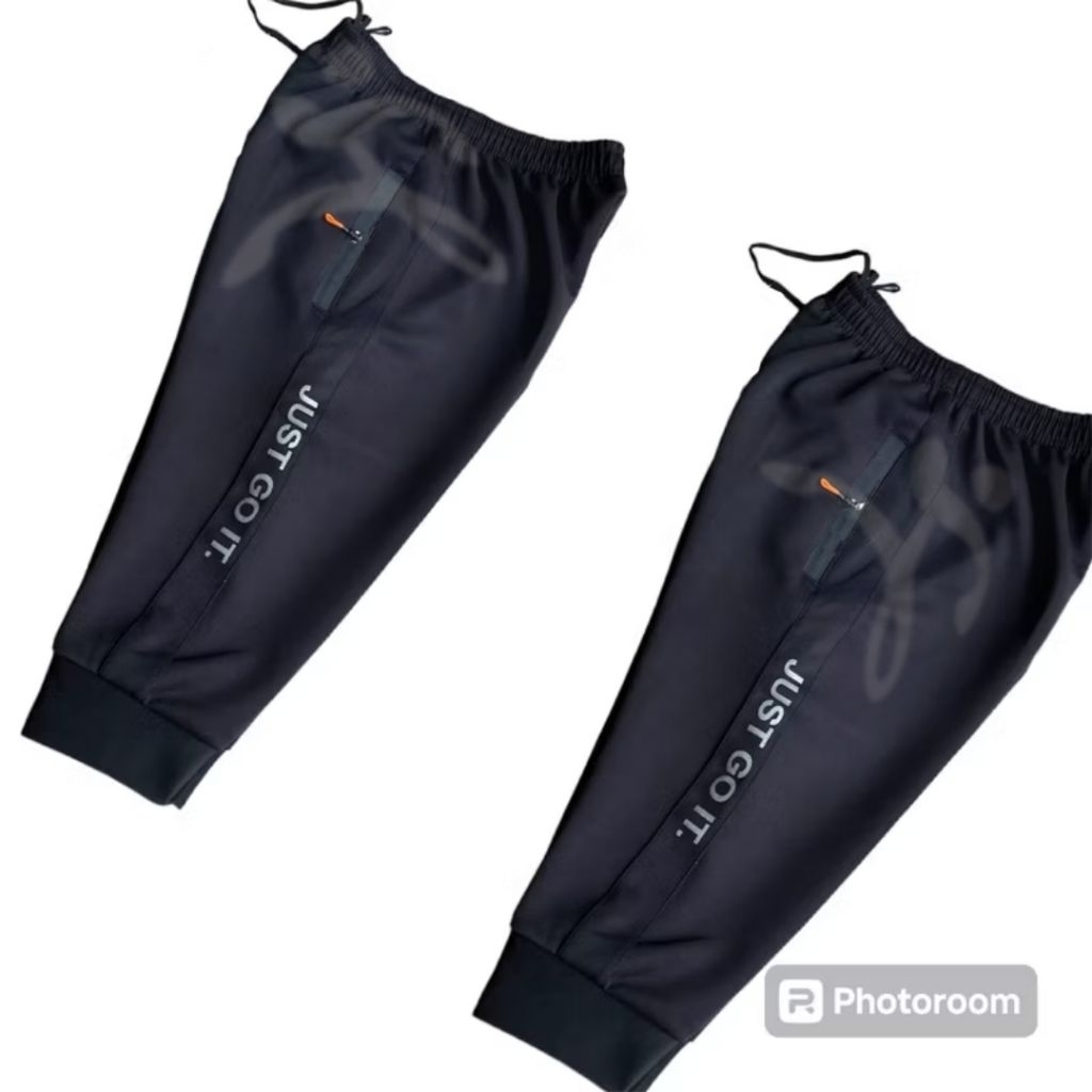 กางเกงวิ่งจ๊อกกิ้งผู้ชาย 7/8 lotto soft Elastic Cool หนา