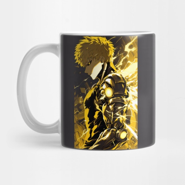 Lightning Chad Aura Genos - แก้วชา One Punch Man