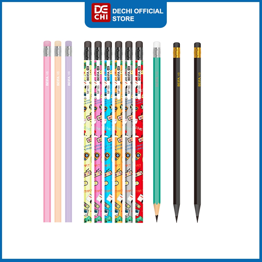 Beifa Pencil 2B HB School Writing Pencil 1 ชิ้น / ดินสอเด็กไม่แตกหักง่าย