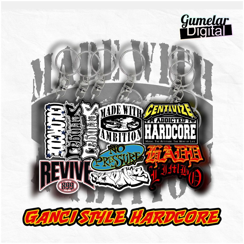 ใหม่ล่าสุด COOL HARDCORE STYLE KEYCHAIN LAATEST HARDCORE STYLE KEYCHAIN REVIVE DAGG MIDLE STYLE HARD