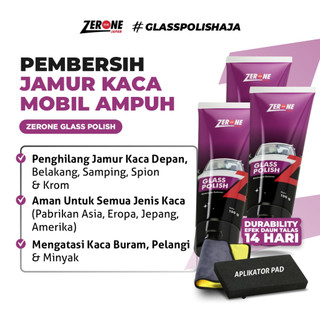 Glass Polish Zerone Japan 3 Paket Lengkap Pembersih Jamur Kaca Mobil