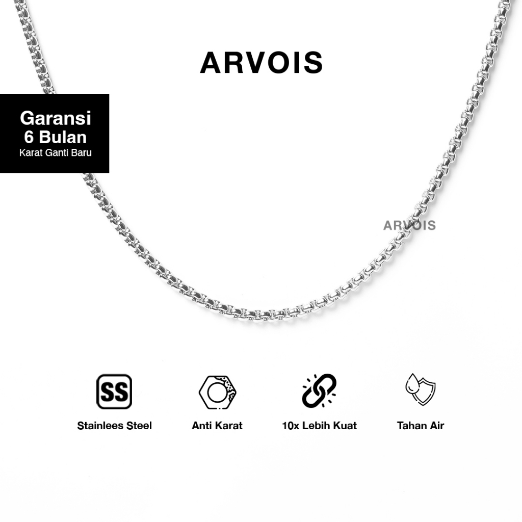 MARVOIS - สร้อยคอป้องกันสนิมไทเทเนียมสําหรับผู้ชายและผู้หญิง - Argus