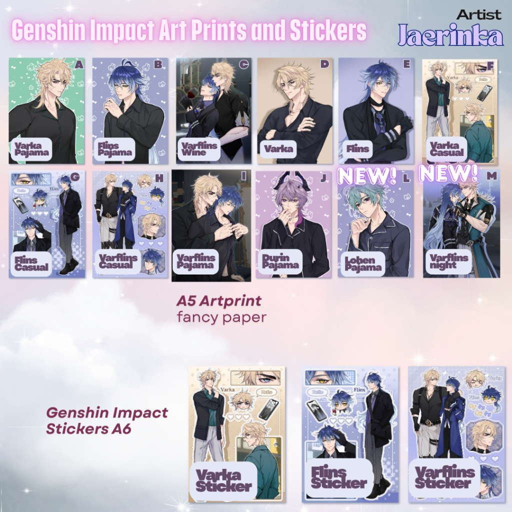 Genshin Impact Artprint Varka Flins Ororon Kinich