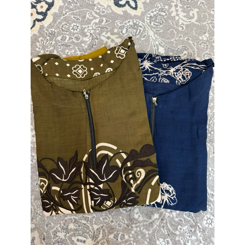 BUNDLING 2 WIRU DRESS (ZALINA OLIVE + MAHIRA NAVY) || By Camelia Boutique 99