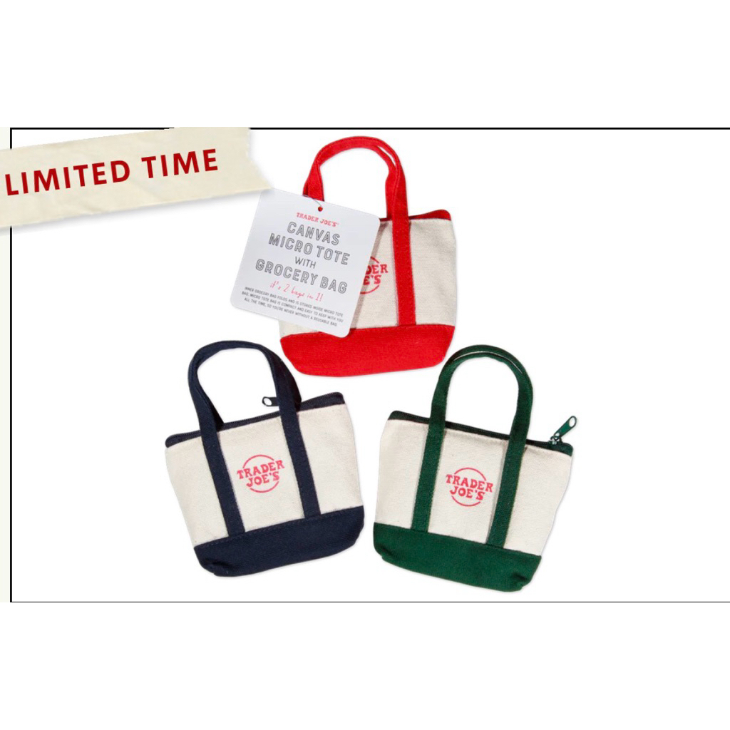 Trader Joes Bag charm Shopping Tote Bag