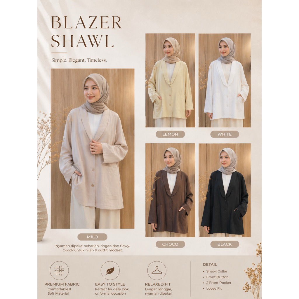 JENNA OFFICE BLAZER/ BLAZER/ MODERN BLAZER/ เบลเซอร์สํานักงาน