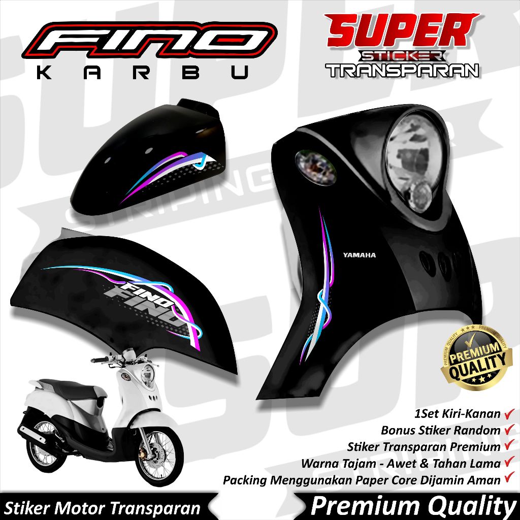 สติกเกอร์คาร์บูเรเตอร์ Anti-Fade Fino เย็น, แถบใสใสใส, แถบใส Fino, คาร์บูเรเตอร์ Yamaha Fino GRAD