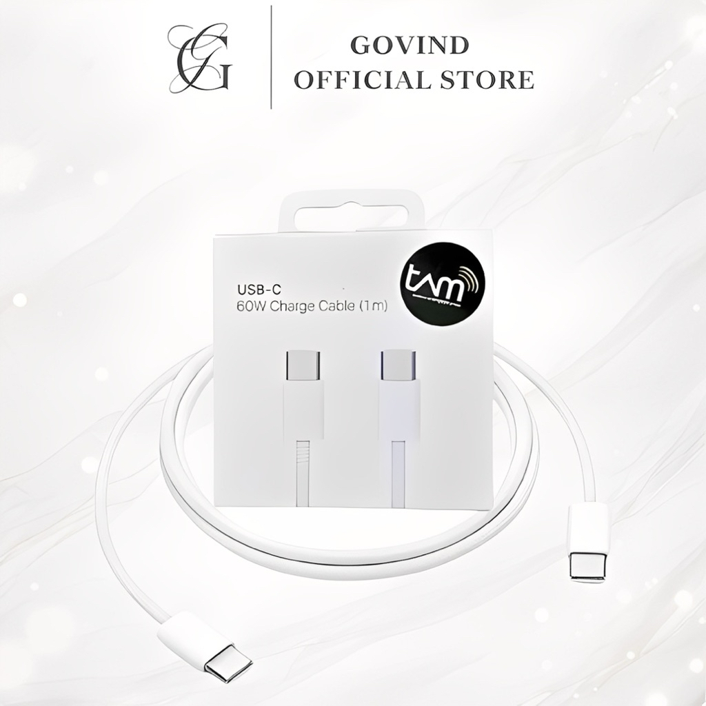 สายชาร์จ Apple 60W USB-C (1 ม.) (2 ม.) / iPhone 15 / iPhone 15 Pro / iPhone 15 Pro Max / iPhone 15 P