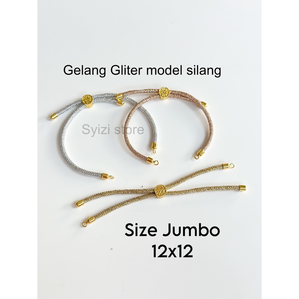 [SYZI STORE] ขนาดจัมโบ้ Glitter Bracelet Hook Leaf Ring รุ่น Cross