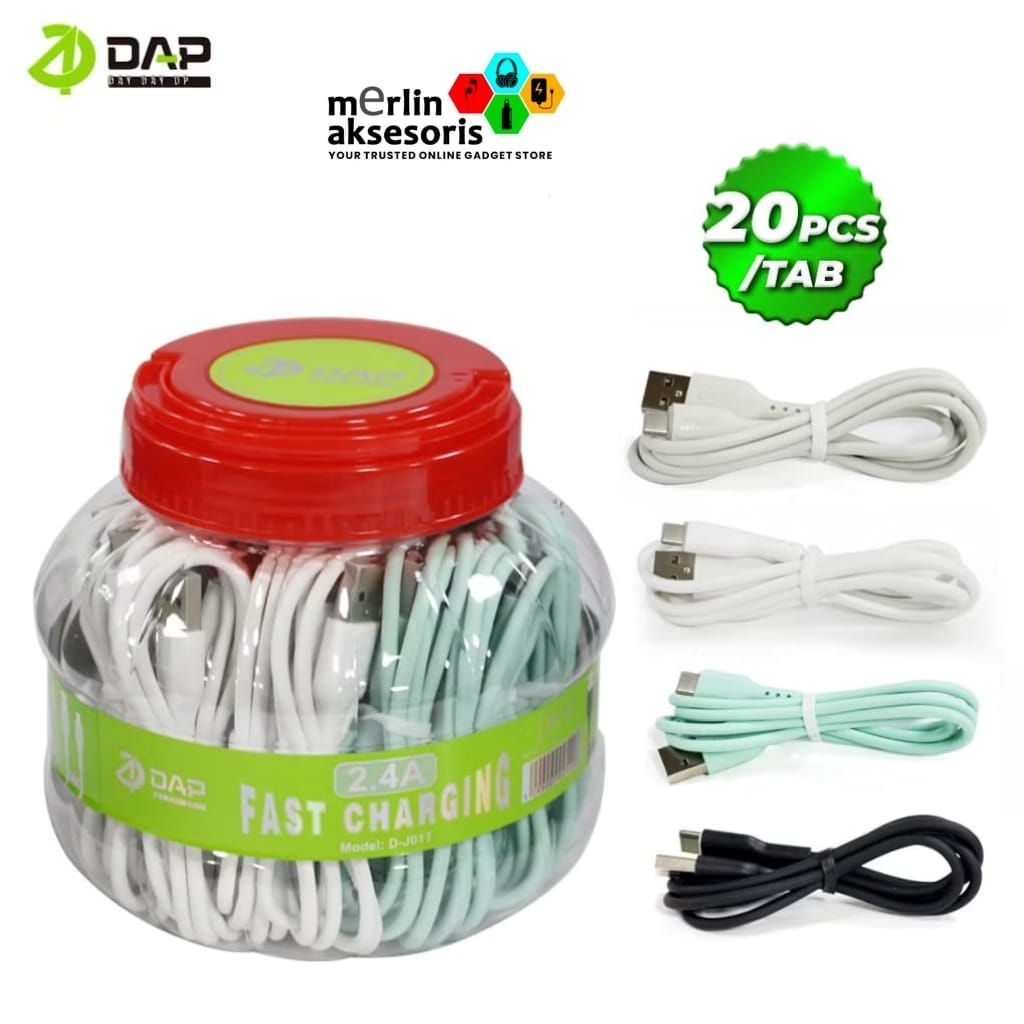 DAP D-J01M Data Cable Usb To Micro & D-J01T Usb to Type c & D-J01L Usb to Lightning 2.4A Fast Chargi