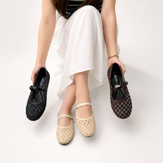 Flatshoes Wanita Sepatu Transparan Mesh Mary Jane Korean Style Casual Elegant Premium Jacklyn