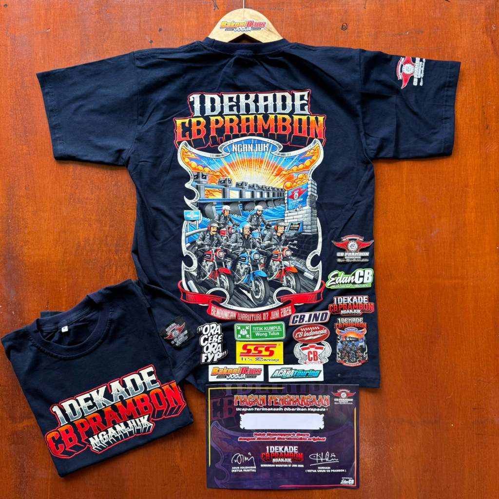 CB PRAMBON NGANJUK EVENT เสื้อยืด 1 DECADE 07 JUNE 2026 ฟรีสติ๊กเกอร์ 10 + ใบรับรอง