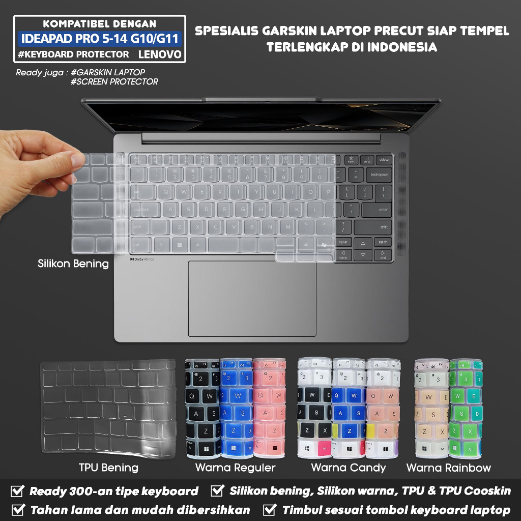 ฝาครอบแป้นพิมพ์เข้ากันได้กับ Lenovo IdeaPad Pro 5 5i-14 14AKP10 14IAH10 Gen 10 Tpu ซิลิโคนใส