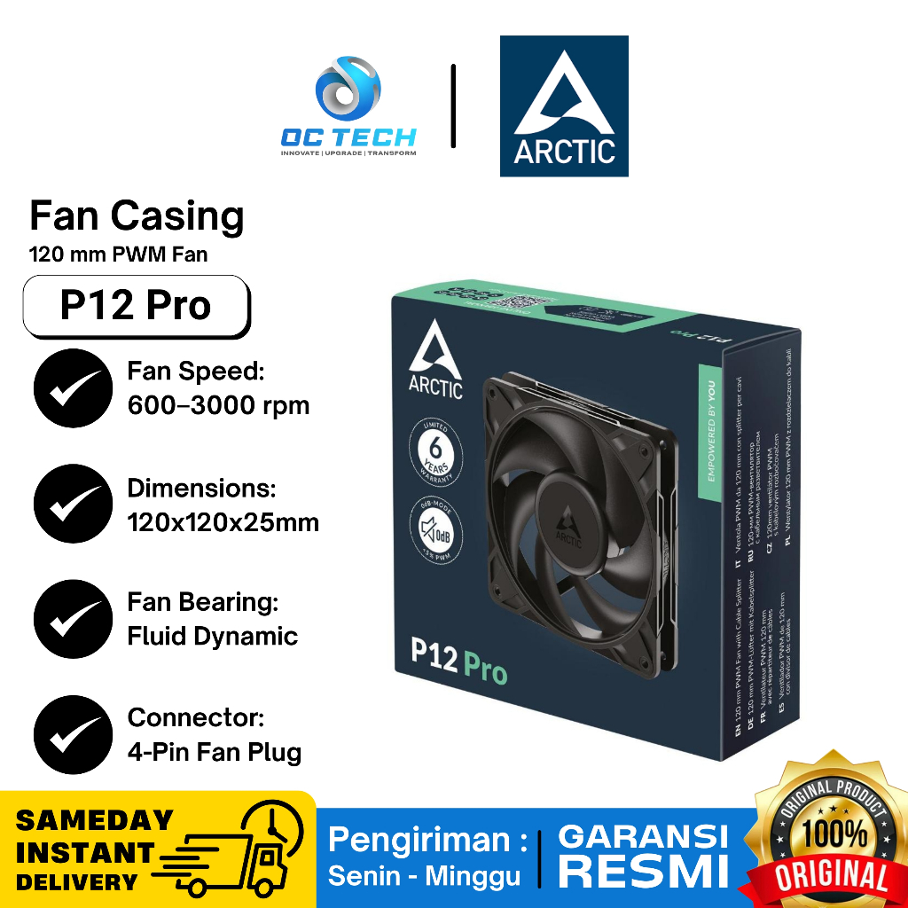 Fan Case Fan Casing ARCTIC P12 PRO PWM Single Pack 120mm 12cm PWM Original Warranty