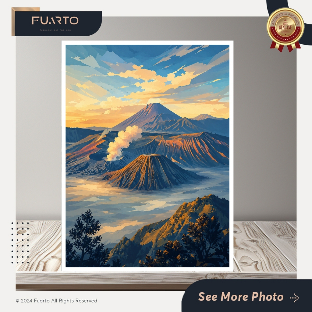 Iconic Placeตกแต่งผนังไม้ Semesta Bromo | ตกแต่งผนัง 30x40 12R Frameblock