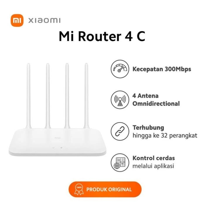 เราเตอร์ Xiaomi Mi Wifi 4C พร้อมเสาอากาศ 4 เสา 300Mbps
