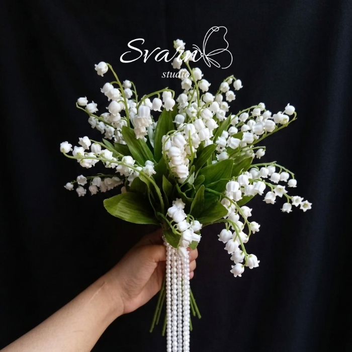 Svarbie l Lily of The Valley Bouquet Premium | Moonbell Lilly l ประดิษฐ์ White Lily Valley เจ้าสาวช่