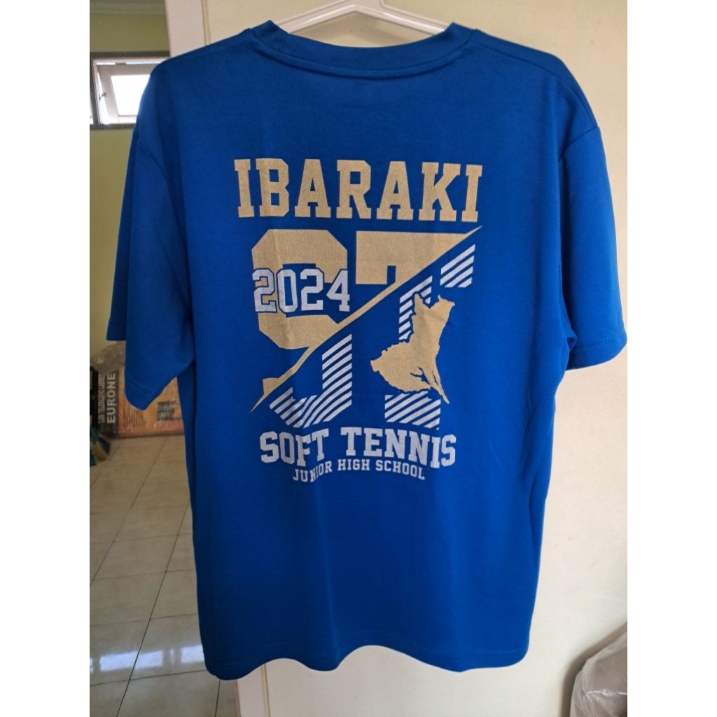 Ibaraki Kenko Junior Highschool 2024 เสื้อเทนนิสแบบนุ่มสีน้ําเงิน