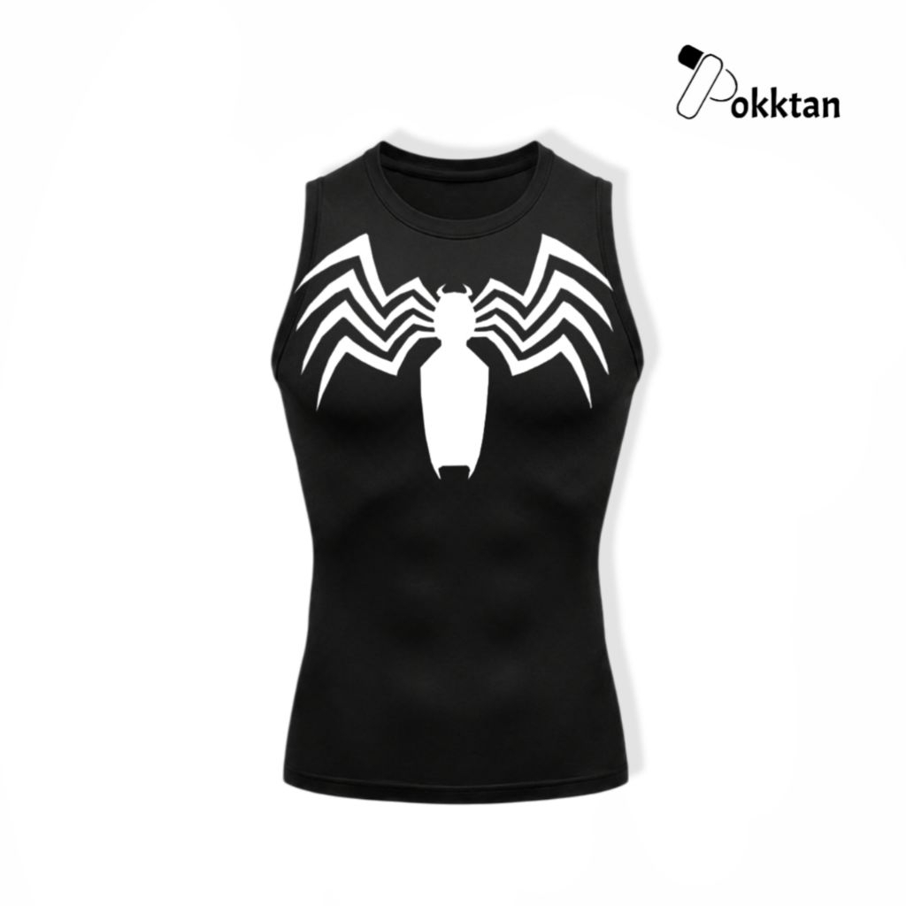 PokkTan เสื้อรัดกล้ามเนื้อแขนกุด Venom / เสื้อกีฬารัดกล้ามเนื้อ Venom แขนกุด