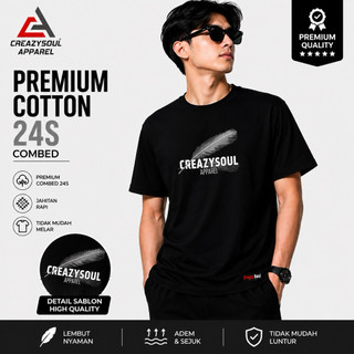 Kaos Distro Pria Creazysoul Apparel Motif Black Wings | Kaos Pria Distro | Baju Pria | Baju Kaos Pria | Kaos Pria | Pakaian Pria Ukuran M L Xl XXL