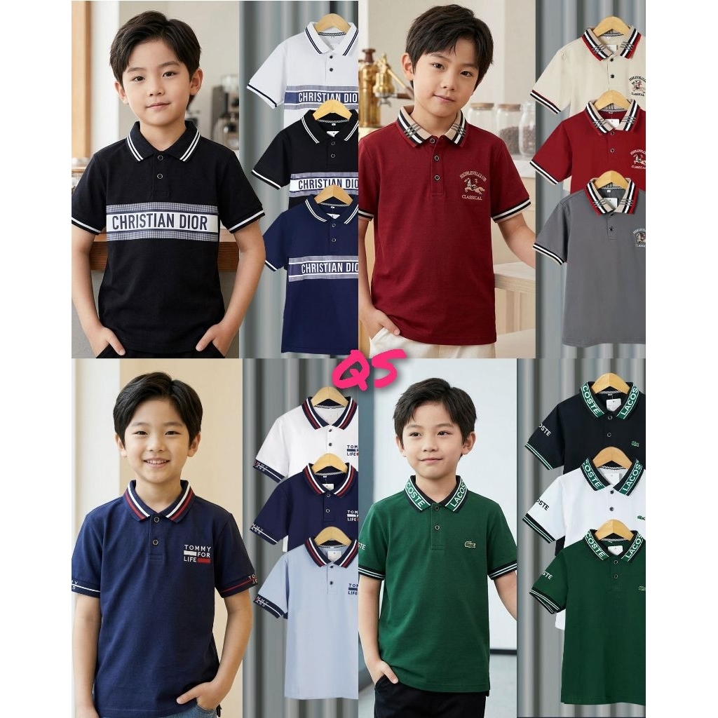 เสื้อยืดคอปกเด็ก Aloha ล่าสุด (2-10th)