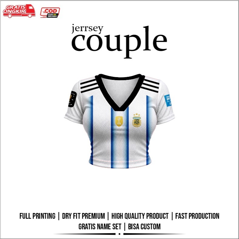 ARGENTINA HOME AWAY WORLD CUP 2026 NEW CROP TOP JERSEY - FREE NICKNAME และโลโก้ - FULL PRINTING SUBLIMATION