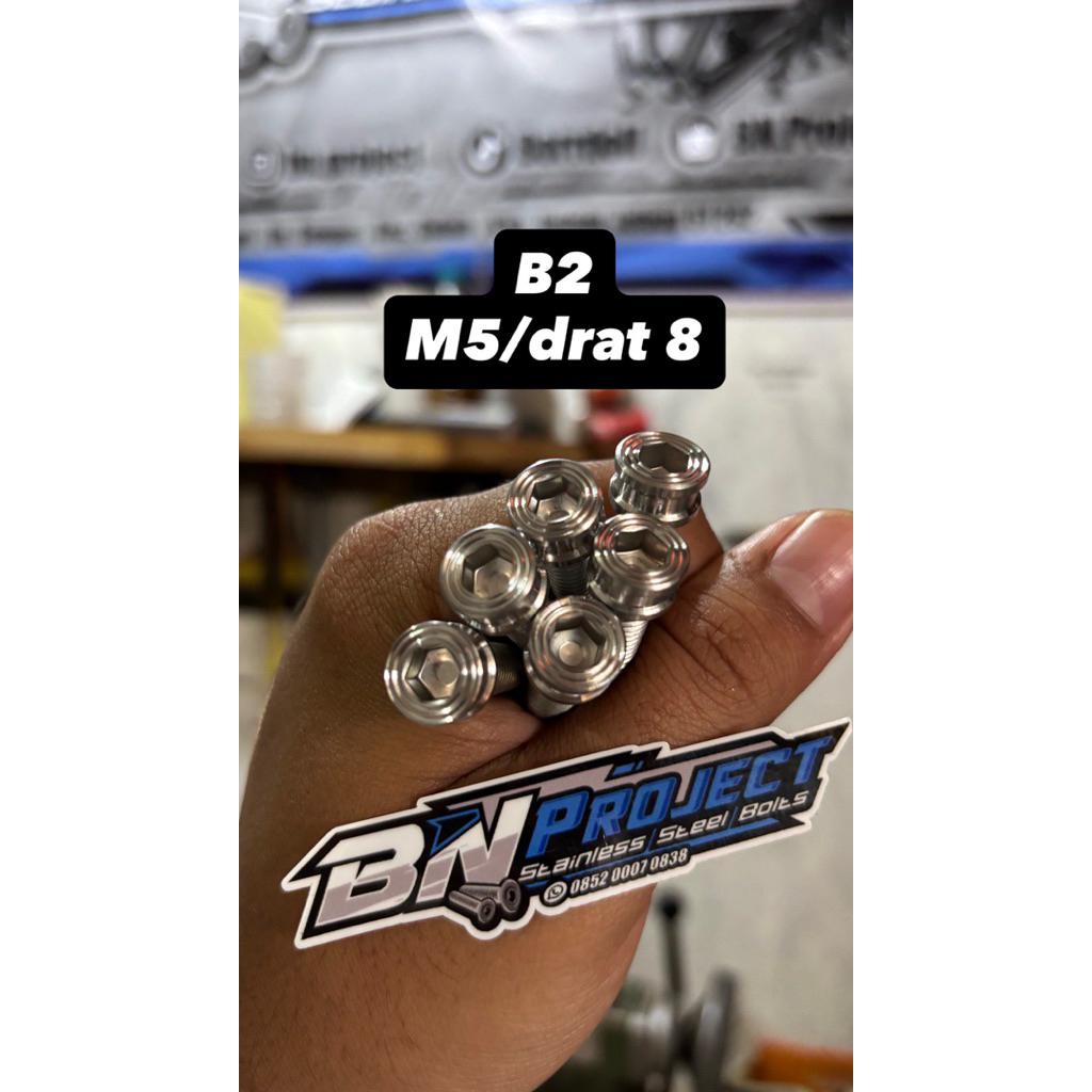 M5 Bolts / 8 Stainless Steel Bolts, Custom handmade Coak และ Striped รุ่น (B2)