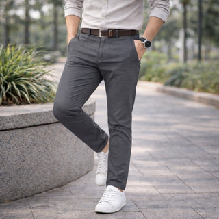 Celana Chino Pria Panjang Slim Fit Streach - Cocok Kerja, Santai & Nongkrong - Chino Terlaris