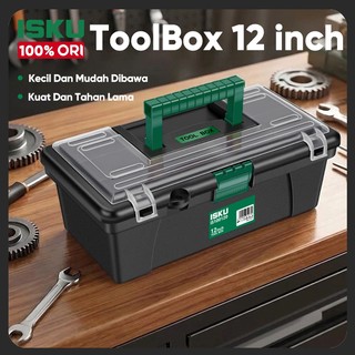 ISKU Tool Box Kotak Perkakas Besi Stainless Plastik PP 14 15 17 18 19 20 Inch Heavy Duty Jumbo Tempat Penyimpanan Alat Tukang Kunci Bengkel Mobil Motor Muat Mesin Bor Gerinda Tahan Banting Anti Pecah Koper Multifungsi Pilih Varian