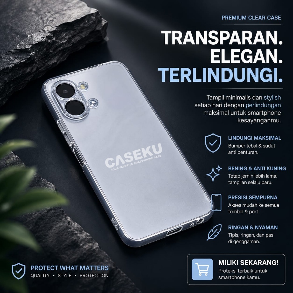 Tecno Spark GO 3 Tecno Spark GO 2 Case - เคสใส Bening 2.0mm Premium Softcase สําหรับ Tecno Spark GO 
