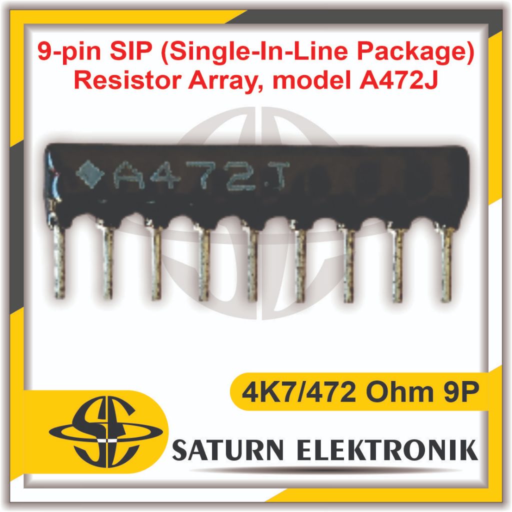 ตัวต้านทานเครือข่าย / ตัวต้านทานอาร์เรย์/RPACK A472J 4K7 472 ตัวต้านทาน Ohm 9 PIN 8