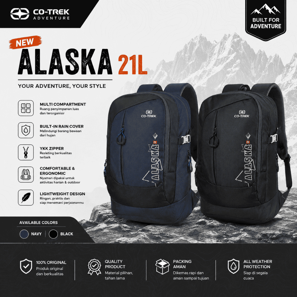 New Alaska 21L Daypack Backpack - Cotrek Adventure