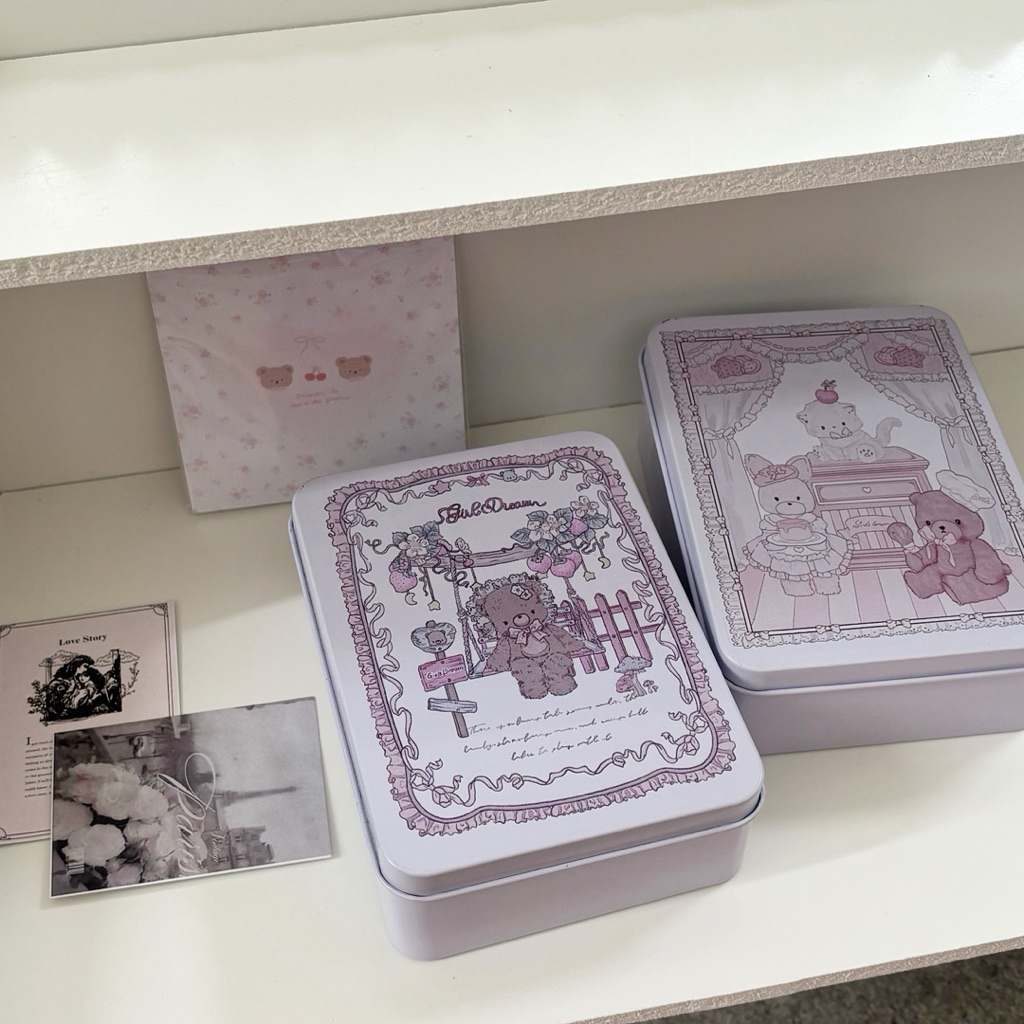 Mocorie - Luliette Coquette Tincase / Pink Tincase / Tincase Motif coquette Cute Ribbon / Desk Organ