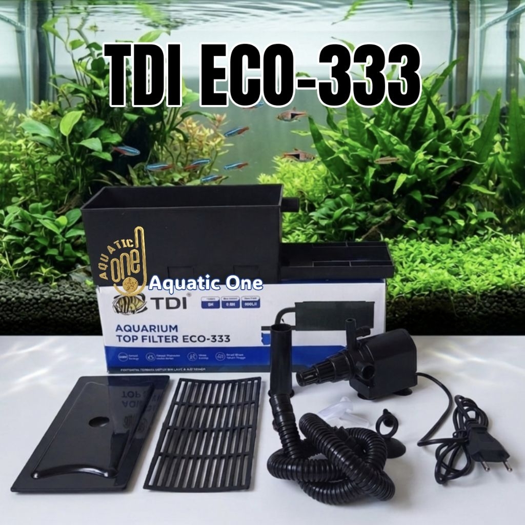 MESIN FILTER SET TDI ECO 333 : เครื่องปั๊ม aquarim ครบชุด ประหยัดพลังงาน กล่องกรองด้านบน วัตต์ต่ํา ต