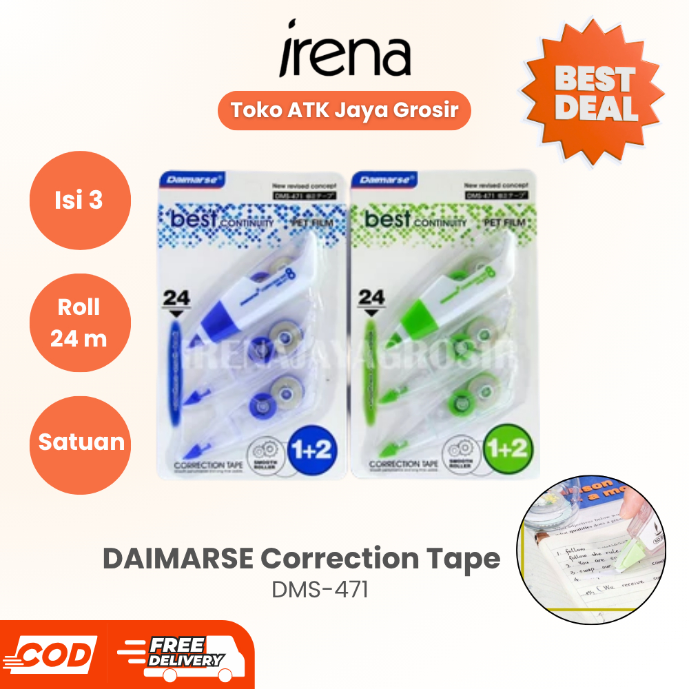 DAIMARSE Correction Tape DMS-471 เนื้อหา 3 / Type X Paper Roll 24m